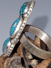 White Water Turquoise- Adjustable cluster ring – SS 925 – handmade