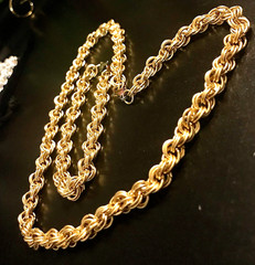 Brass Rope Necklace and Bracelet Set Handmade 19.5” Necklace 7.75” Bracelet