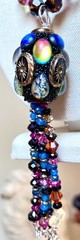 AMAZING Sterling Silver Labradorite, Pink Topaz, Spinel, Art Glass Etc. Necklace