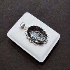 Rutilated Quartz Cut Gemstone Pendant Rutilated Sterling Silver Handmade Pendant