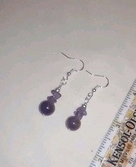 Ametrine and Amethyst Earrings on Sterling Silver French Hooks