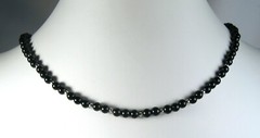 Lyn’s Jewelry Black Onyx Necklace Silver 16″