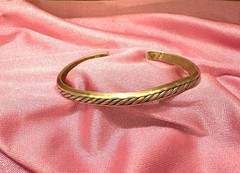 VTG Sergio Lub «Maya» Mixed Metal Woven Cuff Bracelet-Cleaned & Polished 6 1/4′