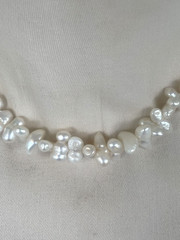 Biwa Stick Pearl Necklace Handmade USA New with Tag