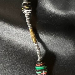 Fair Trade Paper Bead Necklace Red Black White Blue Green Artisan Made