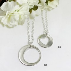 All My Heart Necklace Set, solid sterling silver or aluminum, handmade, family
