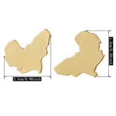 Chic Stainless Steel African Map Studs Earrings Hypoallergenic Gold Silver Tr…