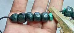 Aztec serpentine stone MACUAHUITL handmade and adjustable necklace.