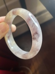 Natural Icy Purple Gemstone Bangle 56 Mm Bracelet