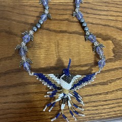 Beaded Hummingbird Necklace
