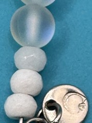 Artisan Made Signed Natural Faceted White Jade Moonstone Quartz SS 925 Earrings