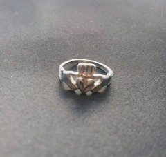 Sterling Silver Stamped 925 Claddagh Ring Size 6
