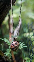 pendant with necklace epoxy resin unique handmade jewellery made in srilanka