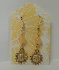 SUNFLOWER Dangle Earrings NEW Handmade