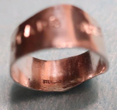 «Stars are Hiding Tonight» Sterling Ring; Size 8; Made in USA by Peggy Johnson