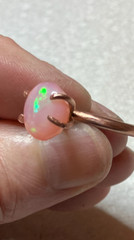 #192B – Hand-Crafted Copper Size 7 Ring w/ 4.00ct Genuine Ethiopian Welo Opal