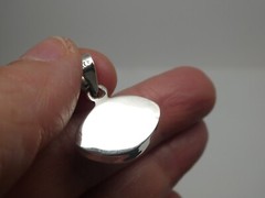 EVIL EYE Sterling Silver 925 Glass Protection Amulet Lucky Pendant Taxco Mexico