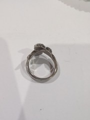 Vintage 8.5 Size Sterling Silver Shell Ring