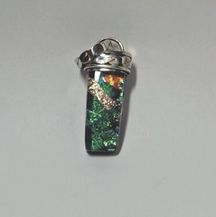 Handmade Dichroic Glass And Sterling Silver Pendant By Mary.Whitehorse