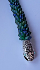 Bracelet KUMIHIMO «GREEN DRAGON» ~ 19cm (7,5″). Handmade.