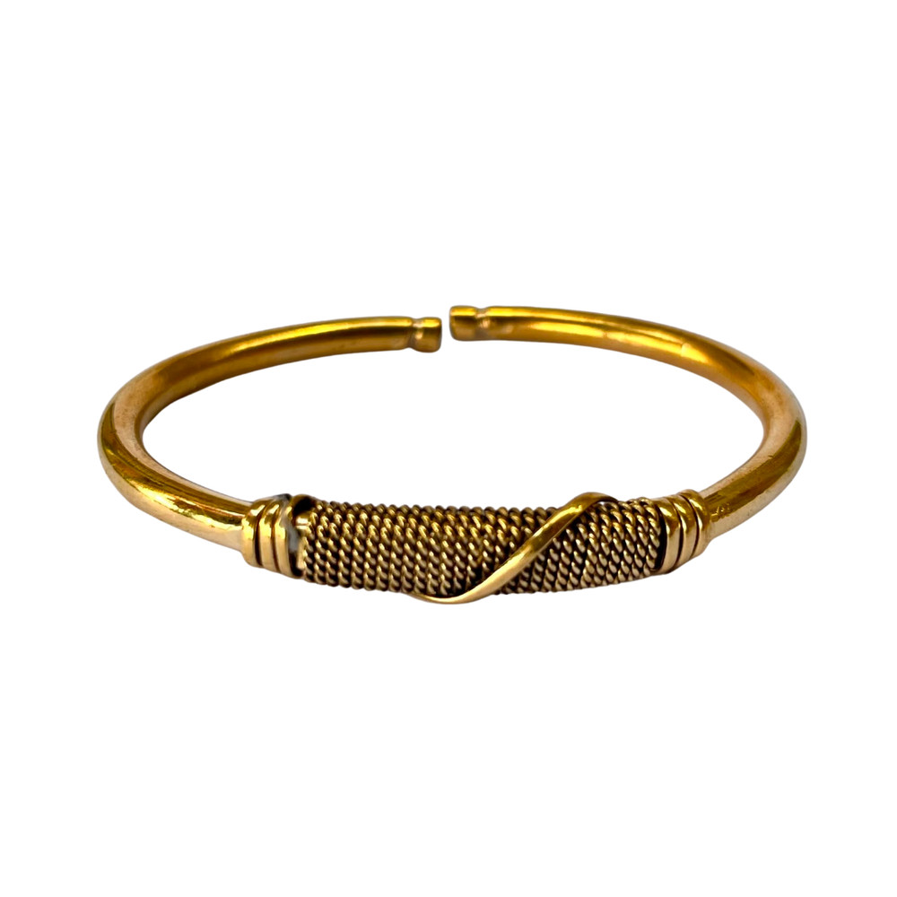 Handmade Bracelet African Cuff Wrap Bangle Unisex Brass New Made in Kenya