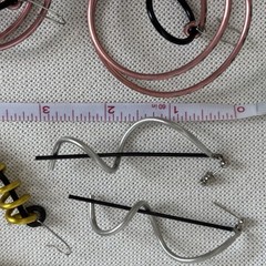 Set Of 4 Pairs Of Aluminum Dangle Earrings Artisan Made 1980’s