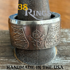 GIANT UK Queen Elizabeth Coronation COIN RING SIZE 5-13 Jewelry England Britain