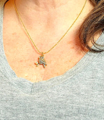 Owl Necklace Pendant CZ Pearl Accent Dainty Gold Plated Adjustable Chain Animal