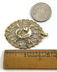 Capricorn Zodiac Charm Necklace Pendant Vintage Cabochon Astrology Jewelry