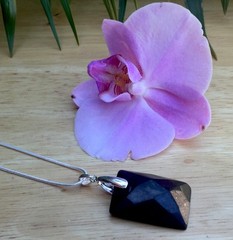Shungite Pendant Shungite Rectangular Faceted Pendant With Chain Reiki Karelia.