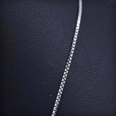 24” 1.4mm, vintage Italy sterling silver 925 box chain necklace