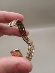 Sergio Lub Carnival Twisted Copper Brass Wavy Cuff Bracelet 6.1″