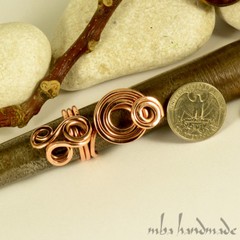 Thick Copper Wire Wrapped Ring Any Size Mba Handmade Artisan Jewelry
