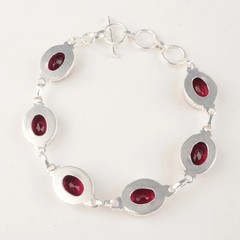Rare Pink Tourmaline Gemstone 925 Sterling Silver Jewelry Partywear Bracelet 9″