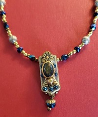 Michal Golan Set, earrings and necklace, full of sparkle