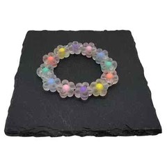 Bracelet for Kids with Flower Charms Stretchy Bracelets for Toddler Party Favors
