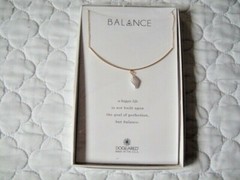 Dogeared Womens Balance Tube Bar W/ Pearl Necklace 925 in Gold Dipped