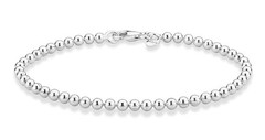 Handmade 3mm Bead Ball Strand Chain Bracelet for Women – Italian Jewelry Gift