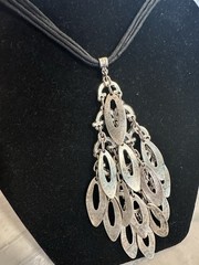 Vintage Handmade Turkish Antic Collection Ottoman Boho Metal Dangle Necklace