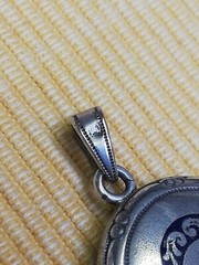 Style Art Deco Alpaka PICTURE SOLDIER LOCKET PENDANT WATCH CHAIN FOB..