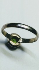 LOVELY UNTREATED NATURAL PERIDOT IN STERLING SILVER.925 RINGS SIZES 7.25-7.5,7-5