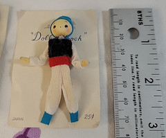 Hand Made «Doll Brooches» Set Of 3 from Japan