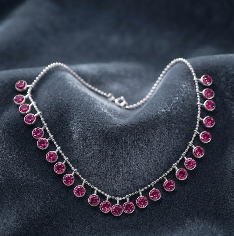 Lovely 25 Ct Certified Pink Diamond Necklace , Tariffs FREE & matching Studs.