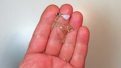 1.7c COOBER PEDY OPAL NECKLACE 9k YELLOW GOLD PENDANT HT OCA19307