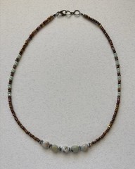 Ocean Jasper And Glass Necklace