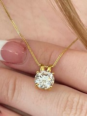 2 CARAT Diamond Necklace Pendant GRA certified Diamond Solid 18k Gold Jewelry