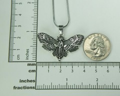Deaths Head Hawk Moth Necklace, Death’s-head Hawkmoth charm & chain Ready2go