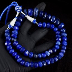 Most Brilliant 517. Cts Amazing Cut Sapphire Beaded Jewelery Necklace RK 49 E712