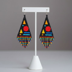 Handmade Seed Bead Fringe Earrings – Long Tassel Beaded Jewelry for Women
