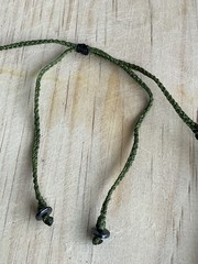 Zapotec Bat God Handcrafted Serpentine Pendant Beaded Macrame Knotting Necklace